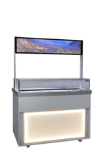 RETT.CL02LCD - Refrigerated drop-in display case 137, illuminated front panel, with monitor