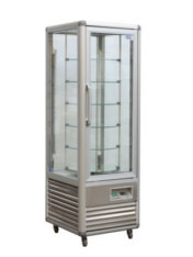 RETV.GD - Vetrina verticale refrigerata ripiani girevoli e 4 lati panoramici 350